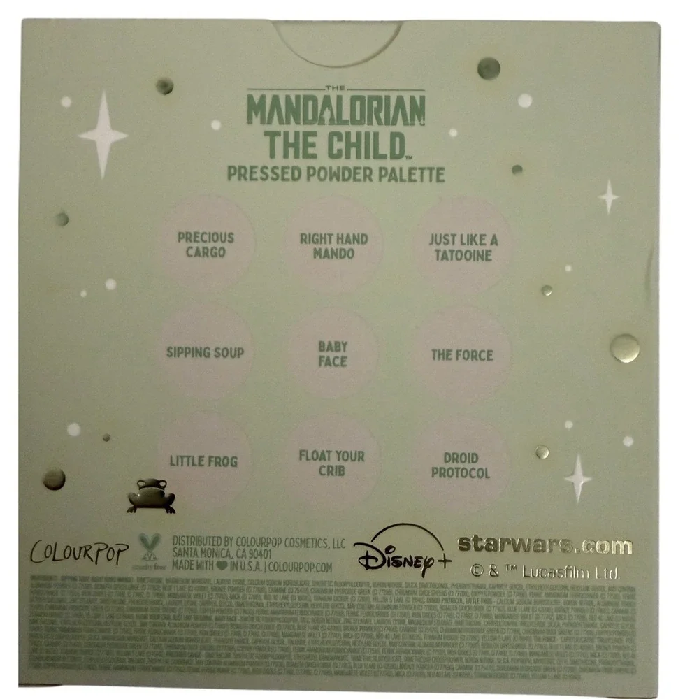 NEW ColourPop Disney Star Wars Grogu Mandalorian LTD Edition Eyeshadow Gift‎ Set